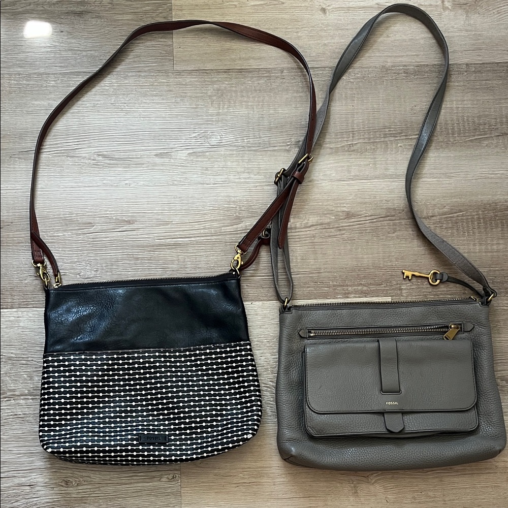 Two fossil cross body bags